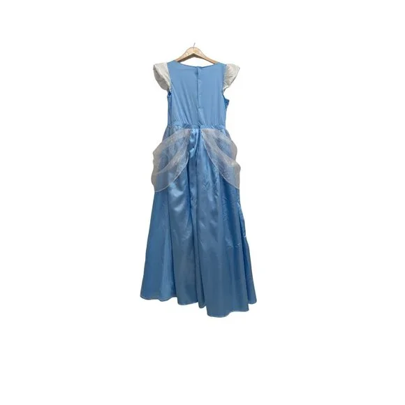 Disney Cinderella Princess Dress Costume Girls Large 12-14 Blue - Picture 5 of 8